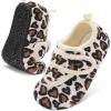 LeIsfIt Toddler Slippers Boys Girls House Shoes Soft Warm Kids House Slippers Slip on Cozy Bedroom Sock Shoes Non-slip Indoor Outdoor Slipper Shoe(Leopard)