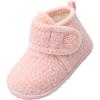 LeIsfIt Toddler Slippers Boys Girls House Slippers Kids Winter Boots Warm Lightweight House Shoes Non-slip Indoor Slipper Shoes(A-pink)