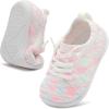LeIsfIt Toddler Walking Shoes Boys Girls Slip-On Barefoot Shoes Kids Breathable Sneakers Non-Slip Lightweight Tennis Shoe(Colorful)