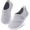 LeIsfIt Toddler Water Shoes Boys Girls Aqua Socks Kids Breathable Swim Shoes Non-Slip Barefoot Beach Shoes(A Grey)