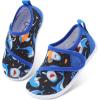 LeIsfIt Toddler Water Shoes Boys Girls Aqua Socks Kids Breathable Swim Shoes Non-Slip Barefoot Beach Shoes(Blue Shark)
