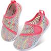 LeIsfIt Toddler Water Shoes Boys Girls Aqua Socks Kids Breathable Swim Shoes Non-Slip Barefoot Beach Shoes(Colorful/Knit)