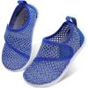LeIsfIt Toddler Water Shoes Boys Girls Aqua Socks Kids Breathable Swim Shoes Non-Slip Barefoot Beach Shoes(Darkblue/Knit)