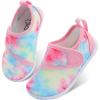 LeIsfIt Toddler Water Shoes Boys Girls Aqua Socks Kids Breathable Swim Shoes Non-Slip Barefoot Beach Shoes(Tiedye)