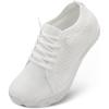 LeIsfIt Women’s Barefoot Shoes Slip-On Sneakers Wide Toe Box Minimalist Shoes for Walking Hiking Trail Running(White)
