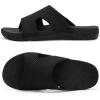 LeIsfIt Womens Slide Sandals Arch Support Slides Slip on Plantar Fasciitis Sandals Ladies Yoga Mat Thick Cushion Slipper Slides for Indoor Outdoor(Black)