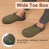 LeIsfIt Men’s Slippers Wide Memory Foam House Shoes Moccasin Slip-On Cozy Loafer Slippers for Indoor & Outdoor(Green)