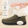 LeIsfIt Men’s Slippers Wide Memory Foam House Shoes Moccasin Slip-On Cozy Loafer Slippers for Indoor & Outdoor(Green)
