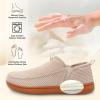 LeIsfIt Men’s Slippers Wide Memory Foam House Shoes Moccasin Slip-On Cozy Loafer Slippers for Indoor & Outdoor(C Apricot)