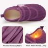 LeIsfIt Slippers for Women Men Soft House Slippers Wide Barefoot House Shoes Non-slip Slip on Slipper Shoes Comfy Adjustable for Home Bedroom Travel Yoga(Darkpurple)