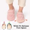LeIsfIt Slippers for Women Men Soft House Slippers Wide Barefoot House Shoes Non-slip Slip on Slipper Shoes Comfy Adjustable for Home Bedroom Travel Yoga(Lightpink)