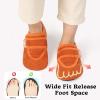 LeIsfIt Slippers for Women Men Soft House Slippers Wide Barefoot House Shoes Non-slip Slip on Slipper Shoes Comfy Adjustable for Home Bedroom Travel Yoga(Orange)