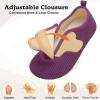 LeIsfIt Slippers for Women Men Soft House Slippers Wide Barefoot House Shoes Non-slip Slip on Slipper Shoes Comfy Adjustable for Home Bedroom Travel Yoga(Darkpurple)