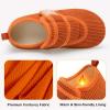 LeIsfIt Slippers for Women Men Soft House Slippers Wide Barefoot House Shoes Non-slip Slip on Slipper Shoes Comfy Adjustable for Home Bedroom Travel Yoga(Orange)