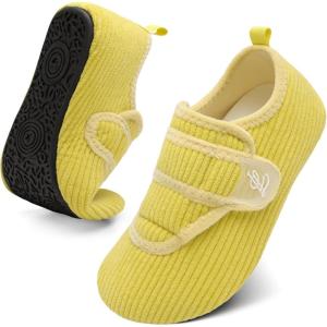 LeIsfIt Slippers for Women Men Soft House Slippers Wide Barefoot House Shoes Non-slip Slip on Slipper Shoes Comfy Adjustable for Home Bedroom Travel Yoga(Green)
