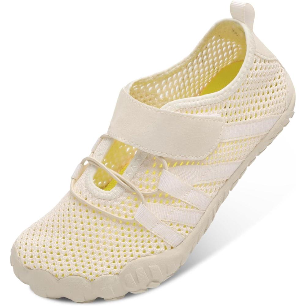 imageLeisfit Water Shoes for Women Barefoot Swim Beach Shoes QuickDry Aqua Socks NonSlip for Pool Diving Boating River Yoga Lake SurfBeige