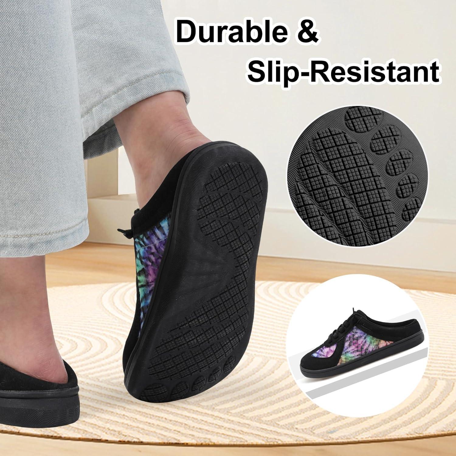 imageLeIsfIt Mules for Women Wide Slipon Mule Shoes Breathable Walking Shoes Comfortable Backless Sneakers with Removable SoleMulti