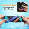 LeIsfIt Kids Water Shoes Girls Boys Quick Dry Aqua Socks Breathable Swim Shoes Non-Slip Barefoot Socks for Beach Surf(Blue Orange)