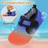 LeIsfIt Kids Water Shoes Girls Boys Quick Dry Aqua Socks Breathable Swim Shoes Non-Slip Barefoot Socks for Beach Surf(Blue Orange)