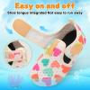 LeIsfIt Kids Water Shoes Girls Boys Quick Dry Aqua Socks Breathable Swim Shoes Non-Slip Barefoot Socks for Beach Surf(Color Love)