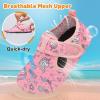 LeIsfIt Kids Water Shoes Girls Boys Quick Dry Aqua Socks Breathable Swim Shoes Non-Slip Barefoot Socks for Beach Surf(Pink Unicorn)