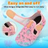 LeIsfIt Kids Water Shoes Girls Boys Quick Dry Aqua Socks Breathable Swim Shoes Non-Slip Barefoot Socks for Beach Surf(Pink Unicorn)