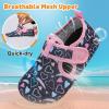 LeIsfIt Kids Water Shoes Girls Boys Quick Dry Aqua Socks Breathable Swim Shoes Non-Slip Barefoot Socks for Beach Surf(Purple Love)