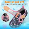 LeIsfIt Kids Water Shoes Girls Boys Quick Dry Aqua Socks Breathable Swim Shoes Non-Slip Barefoot Socks for Beach Surf(Purple Love)