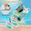 LeIsfIt Kids Water Shoes Girls Boys Quick Dry Aqua Socks Breathable Swim Shoes Non-Slip Barefoot Socks for Beach Surf(White Dinosaur)