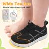 LeIsfIt Toddler Shoes Boys Girls Wide Barefoot Shoes Kids Slip on Casual Sneakers Breathable Non-Slip Sneakers for Walking Play School Tennis(Black)