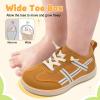 LeIsfIt Toddler Shoes Boys Girls Wide Barefoot Shoes Kids Slip on Casual Sneakers Breathable Non-Slip Sneakers for Walking Play School Tennis(Brown)