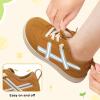 LeIsfIt Toddler Shoes Boys Girls Wide Barefoot Shoes Kids Slip on Casual Sneakers Breathable Non-Slip Sneakers for Walking Play School Tennis(Brown)