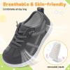 LeIsfIt Toddler Shoes Boys Girls Wide Barefoot Shoes Kids Slip on Casual Sneakers Breathable Non-Slip Sneakers for Walking Play School Tennis(Grey)