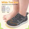 LeIsfIt Toddler Shoes Boys Girls Wide Barefoot Shoes Kids Slip on Casual Sneakers Breathable Non-Slip Sneakers for Walking Play School Tennis(Grey)