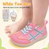 LeIsfIt Toddler Shoes Boys Girls Wide Barefoot Shoes Kids Slip on Casual Sneakers Breathable Non-Slip Sneakers for Walking Play School Tennis(Hot Pink)