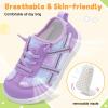 LeIsfIt Toddler Shoes Boys Girls Wide Barefoot Shoes Kids Slip on Casual Sneakers Breathable Non-Slip Sneakers for Walking Play School Tennis(Purple Unicorn)