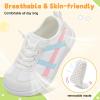 LeIsfIt Toddler Shoes Boys Girls Wide Barefoot Shoes Kids Slip on Casual Sneakers Breathable Non-Slip Sneakers for Walking Play School Tennis(White)