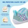 LeIsfIt Toddler Water Shoes Boys Girls Barefoot Aqua Socks Kids Breathable Quick-Dry Swim Shoes for Beach Pool Surf(A Green Mermaid)
