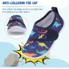 LeIsfIt Toddler Water Shoes Boys Girls Barefoot Aqua Socks Kids Breathable Quick-Dry Swim Shoes for Beach Pool Surf(Bluedinosaur)