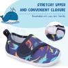 LeIsfIt Toddler Water Shoes Boys Girls Barefoot Aqua Socks Kids Breathable Quick-Dry Swim Shoes for Beach Pool Surf(Bluedinosaur)