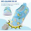 LeIsfIt Toddler Water Shoes Boys Girls Barefoot Aqua Socks Kids Breathable Quick-Dry Swim Shoes for Beach Pool Surf(Bluelemon)
