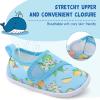 LeIsfIt Toddler Water Shoes Boys Girls Barefoot Aqua Socks Kids Breathable Quick-Dry Swim Shoes for Beach Pool Surf(Bluelemon)