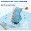 LeIsfIt Toddler Water Shoes Boys Girls Barefoot Aqua Socks Kids Breathable Quick-Dry Swim Shoes for Beach Pool Surf(Bluelemon)