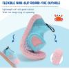 LeIsfIt Toddler Water Shoes Boys Girls Barefoot Aqua Socks Kids Breathable Quick-Dry Swim Shoes for Beach Pool Surf(Bluepink)