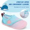 LeIsfIt Toddler Water Shoes Boys Girls Barefoot Aqua Socks Kids Breathable Quick-Dry Swim Shoes for Beach Pool Surf(Bluepink)