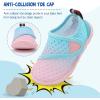 LeIsfIt Toddler Water Shoes Boys Girls Barefoot Aqua Socks Kids Breathable Quick-Dry Swim Shoes for Beach Pool Surf(Bluepink)