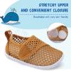 LeIsfIt Toddler Water Shoes Boys Girls Barefoot Aqua Socks Kids Breathable Quick-Dry Swim Shoes for Beach Pool Surf(Brown/Knit)