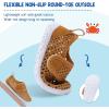 LeIsfIt Toddler Water Shoes Boys Girls Barefoot Aqua Socks Kids Breathable Quick-Dry Swim Shoes for Beach Pool Surf(Brown/Knit)