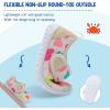 LeIsfIt Toddler Water Shoes Boys Girls Barefoot Aqua Socks Kids Breathable Quick-Dry Swim Shoes for Beach Pool Surf(Clove)