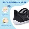 LeIsfIt Toddler Water Shoes Boys Girls Barefoot Aqua Socks Kids Breathable Quick-Dry Swim Shoes for Beach Pool Surf(D Black)
